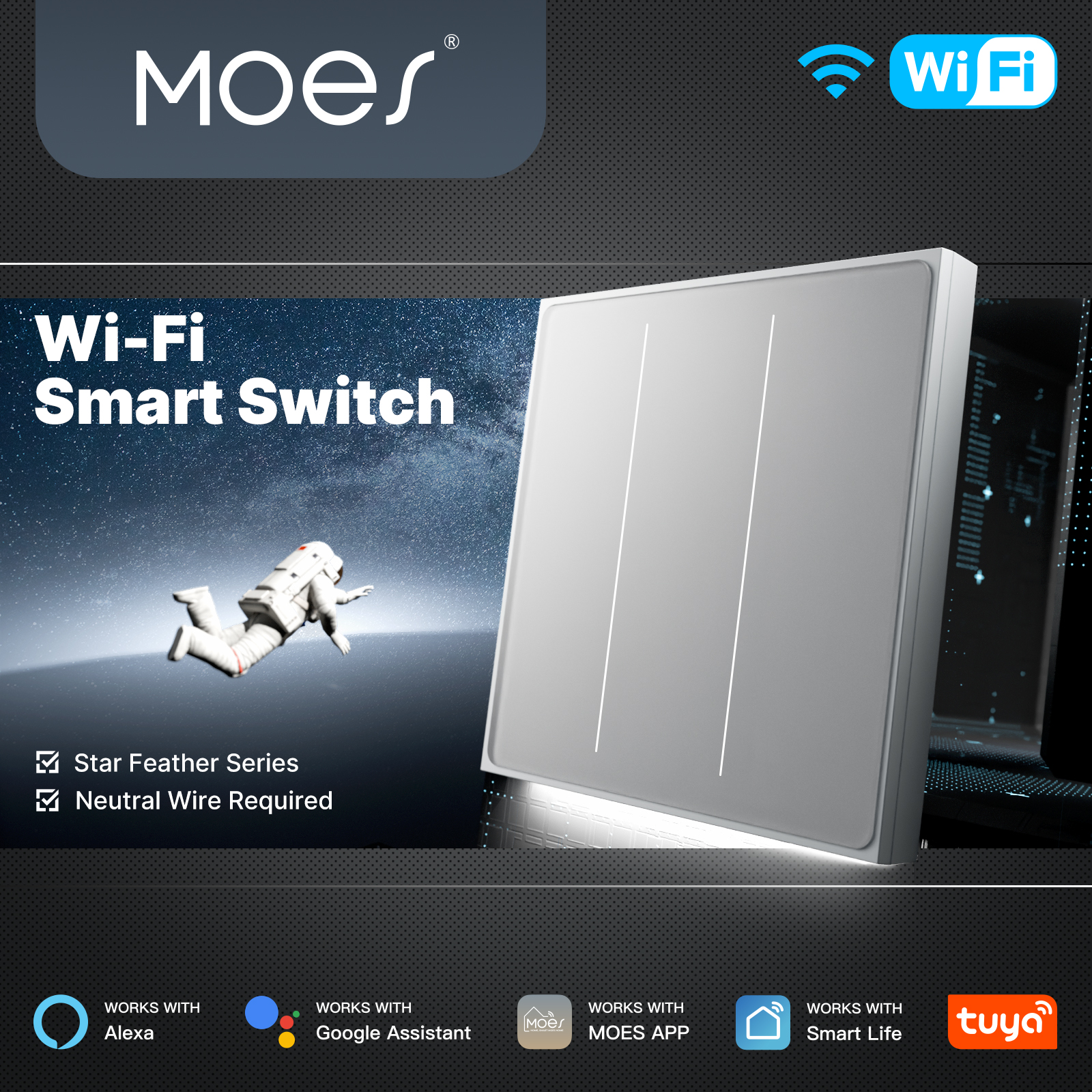 Smart Home System - MOES Tuya WiFi Smart Star Feather