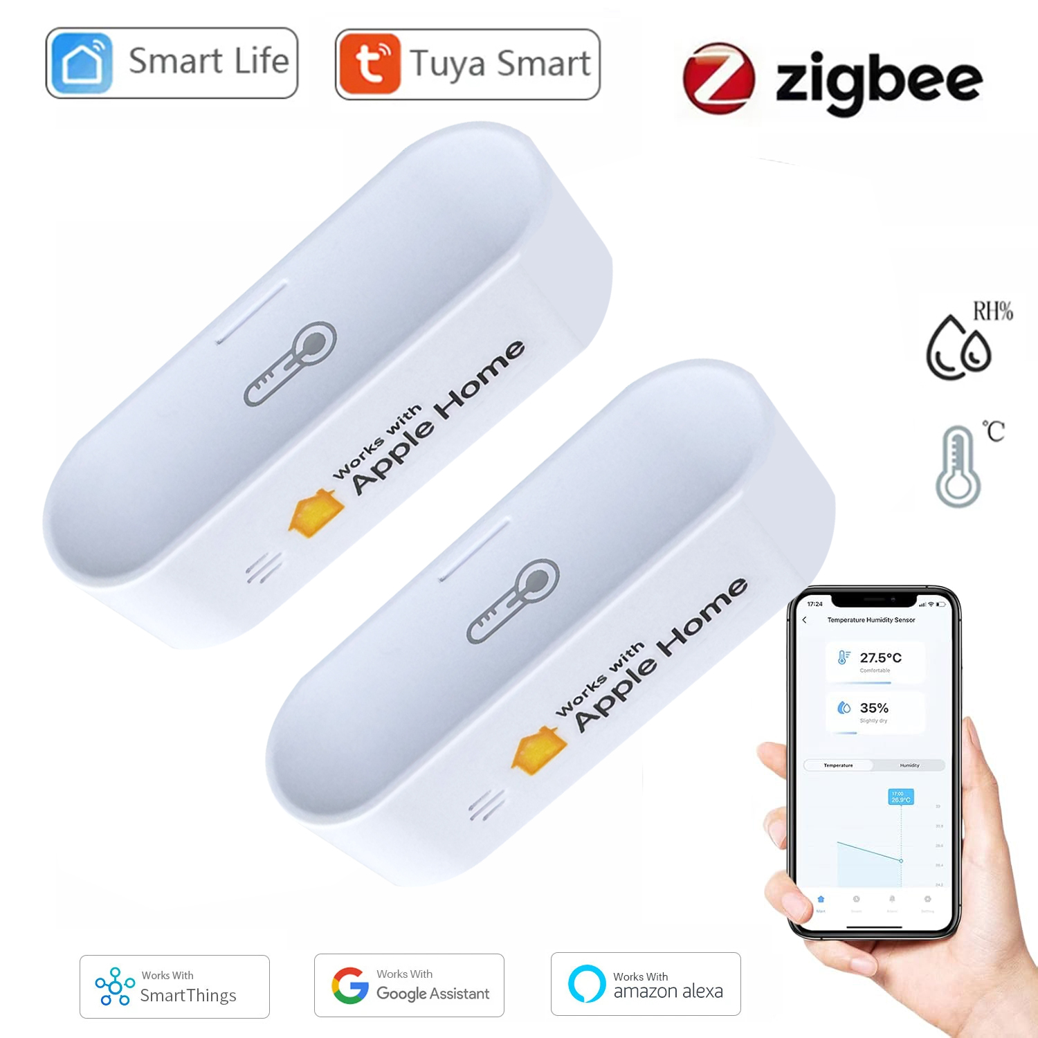 Smart Home Tablet - Tuya Smart Zigbee Temperature and Humidity