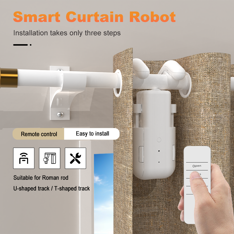 Smart Home Villa - Smart Curtain Motor with Remote Button