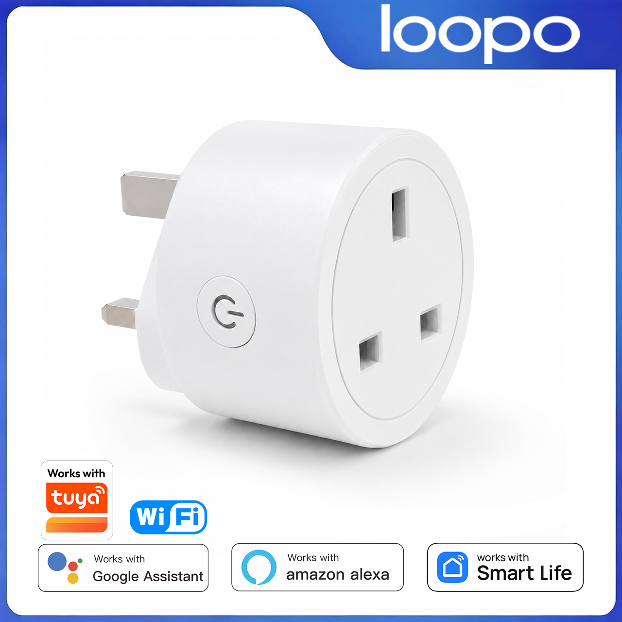 Tuya UK-Style Round Plug 16A W - Smart Home Or Smart Home recension och pris