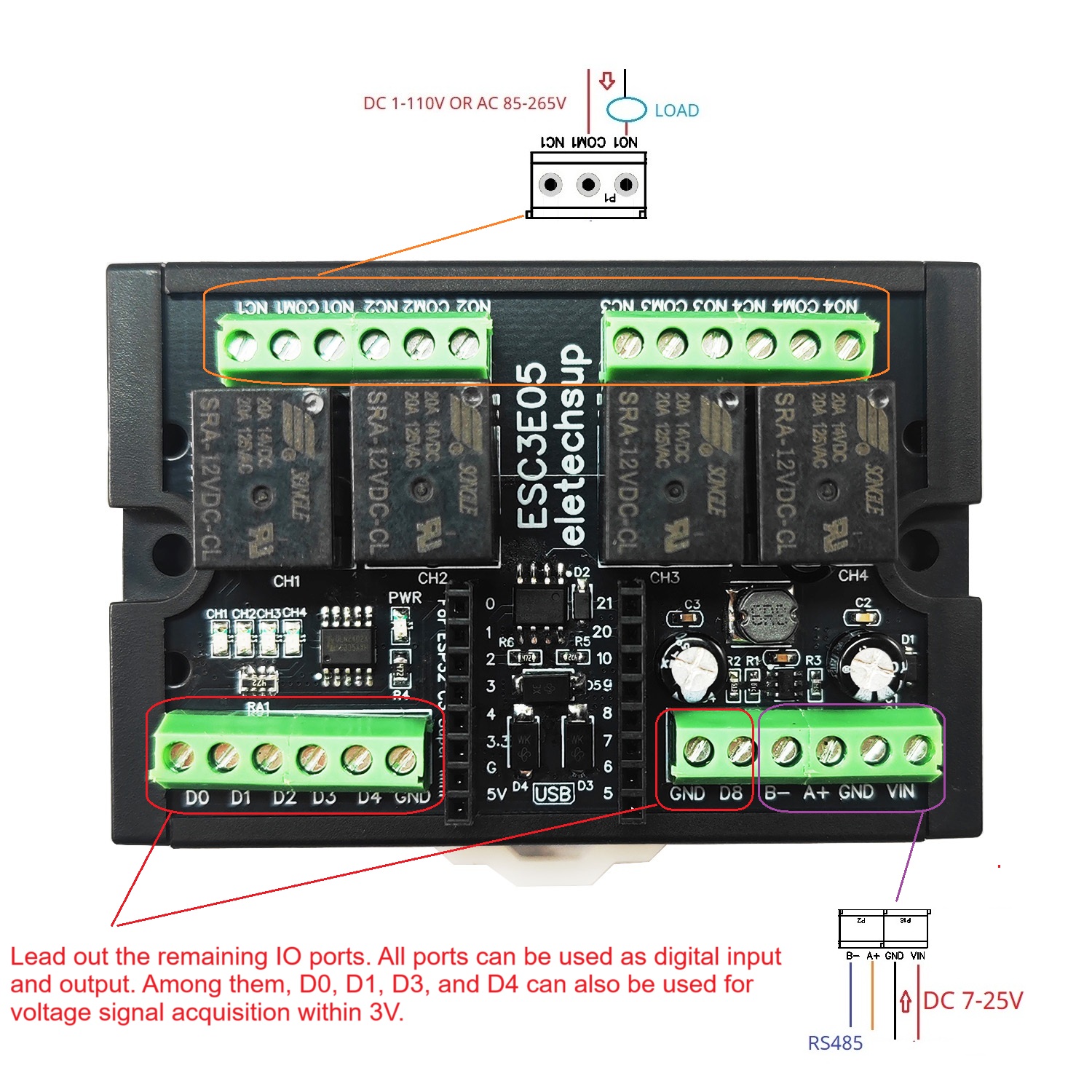 ESP32-C3 WiFi BLE RS485 4 Rela - Smart Home With Plc recension och pris