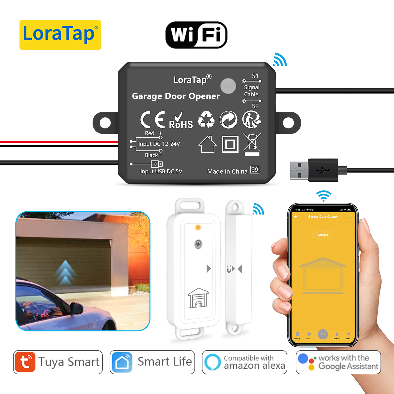 Tuya Smart Life Garage Door Op - Smart Garage Door Opener recension och pris