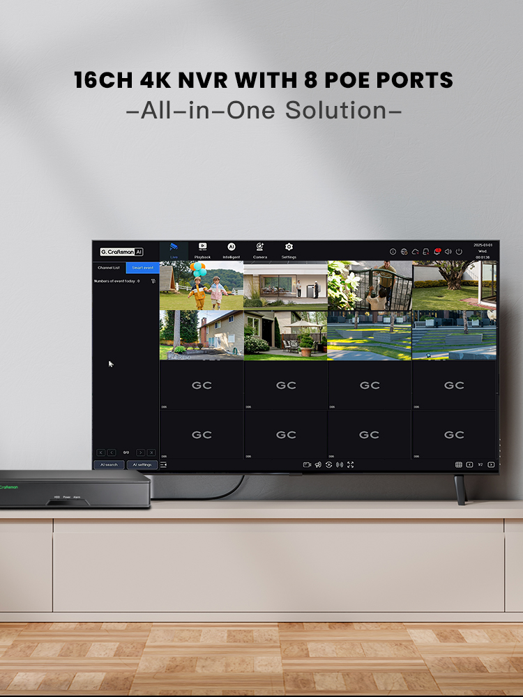 C-R,8CH POE Network Video Reco - Smart Home Microsoft recension och pris