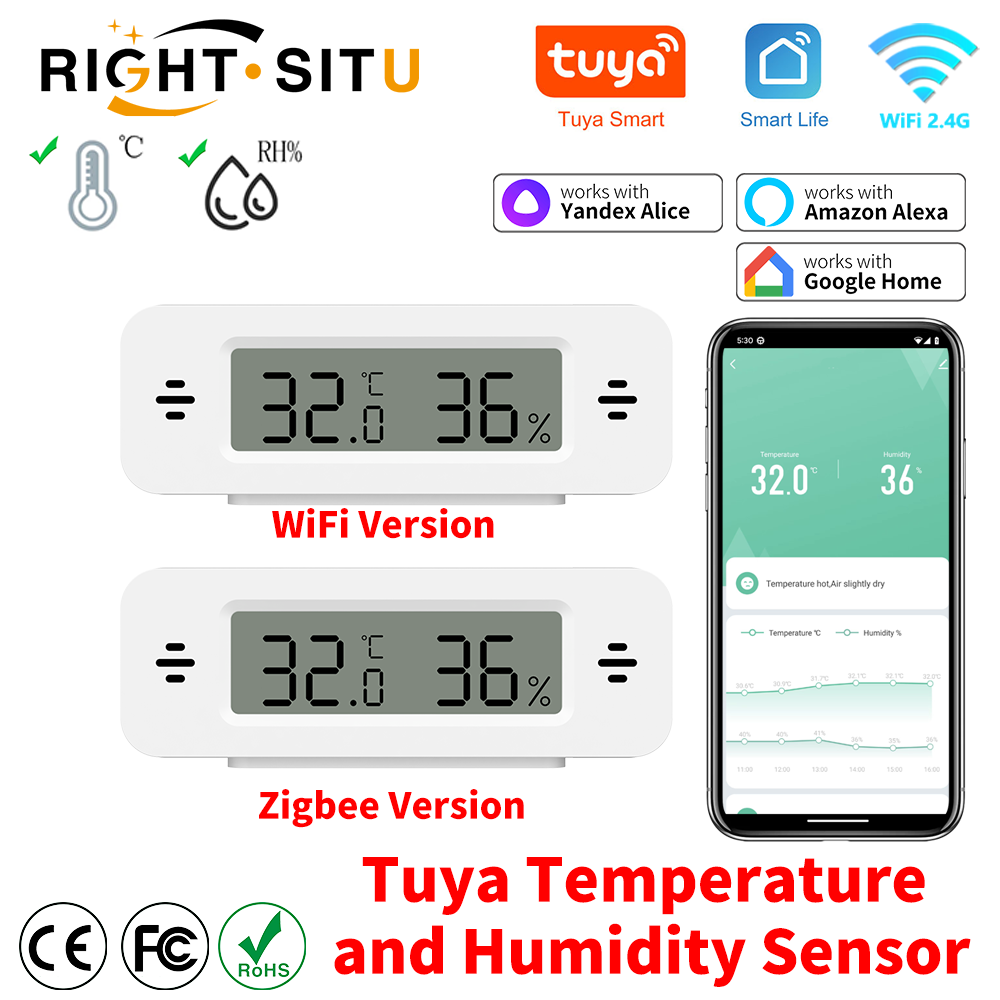 Tuya WiFi Zigbee Mini Temperat - Smart Home Tablet recension och pris