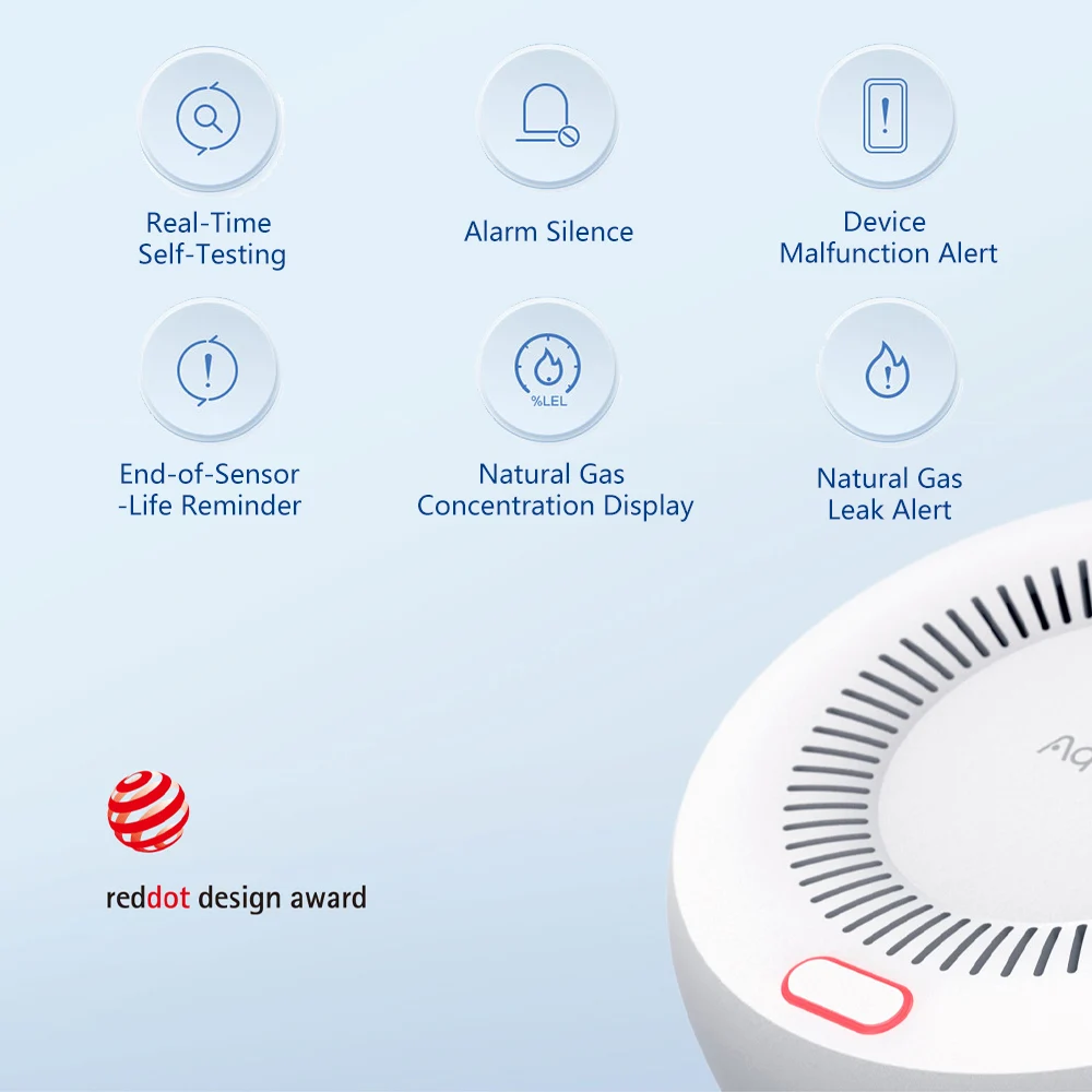 Aqara Natural Gas Detector Sma - Smart Home Zestaw recension och pris