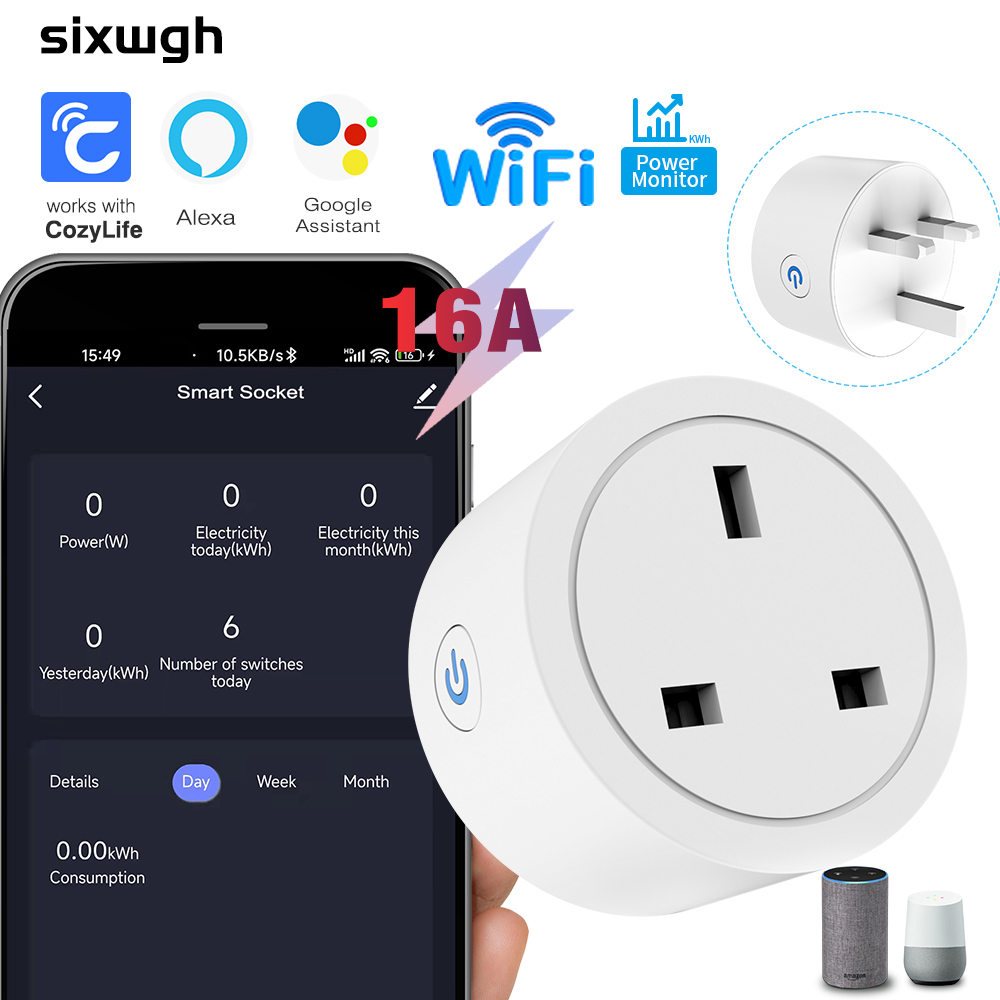 WiFi Smart Socket 16A UK plug  - Smart Home Or Smart Home recension och pris