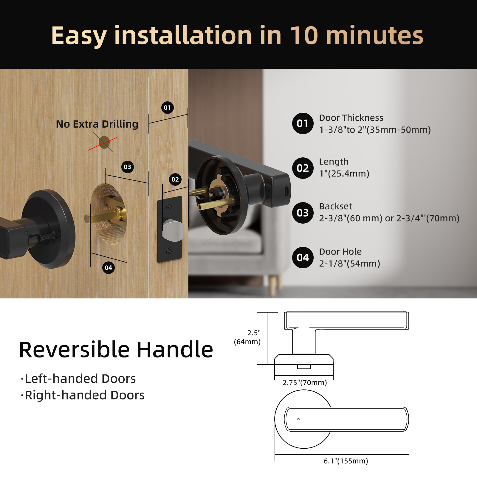 Viladepot Handle Shaped Smart  - Smart Home Lock recension och pris