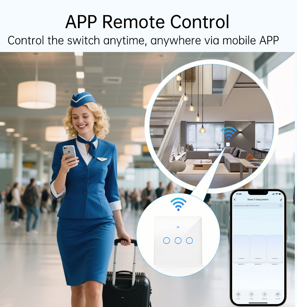 WiFi RF 433mhz Touch Wall Ligh - Smart Home System recension och pris