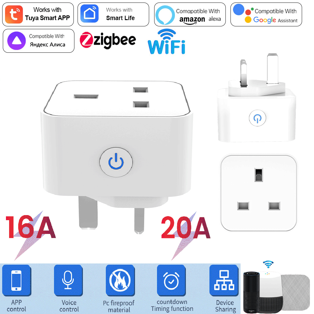 Tuya Smart Socket 16A/20A WiFi - Smart Home Or Smart Home recension och pris