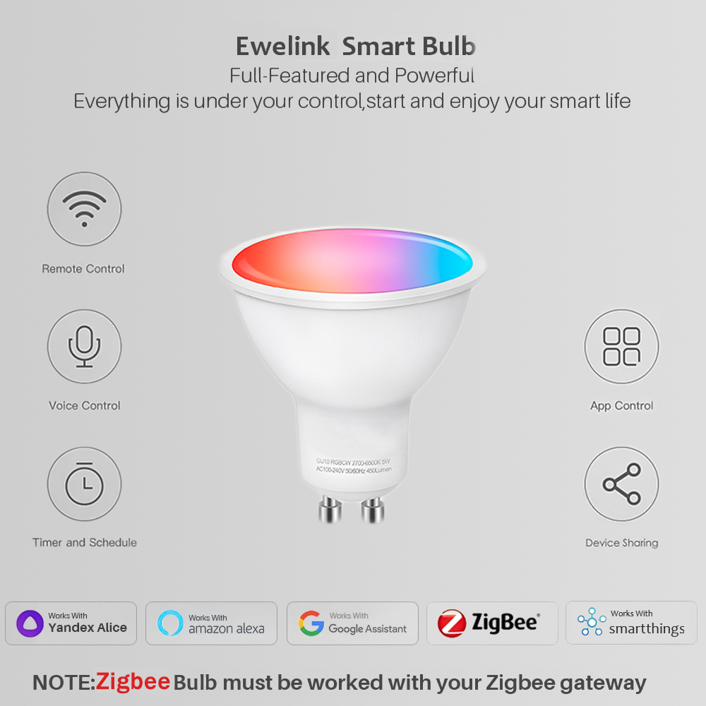 Ewelink GU10 Zigbee LED Bulbs  - Smart Home Tablet recension och pris
