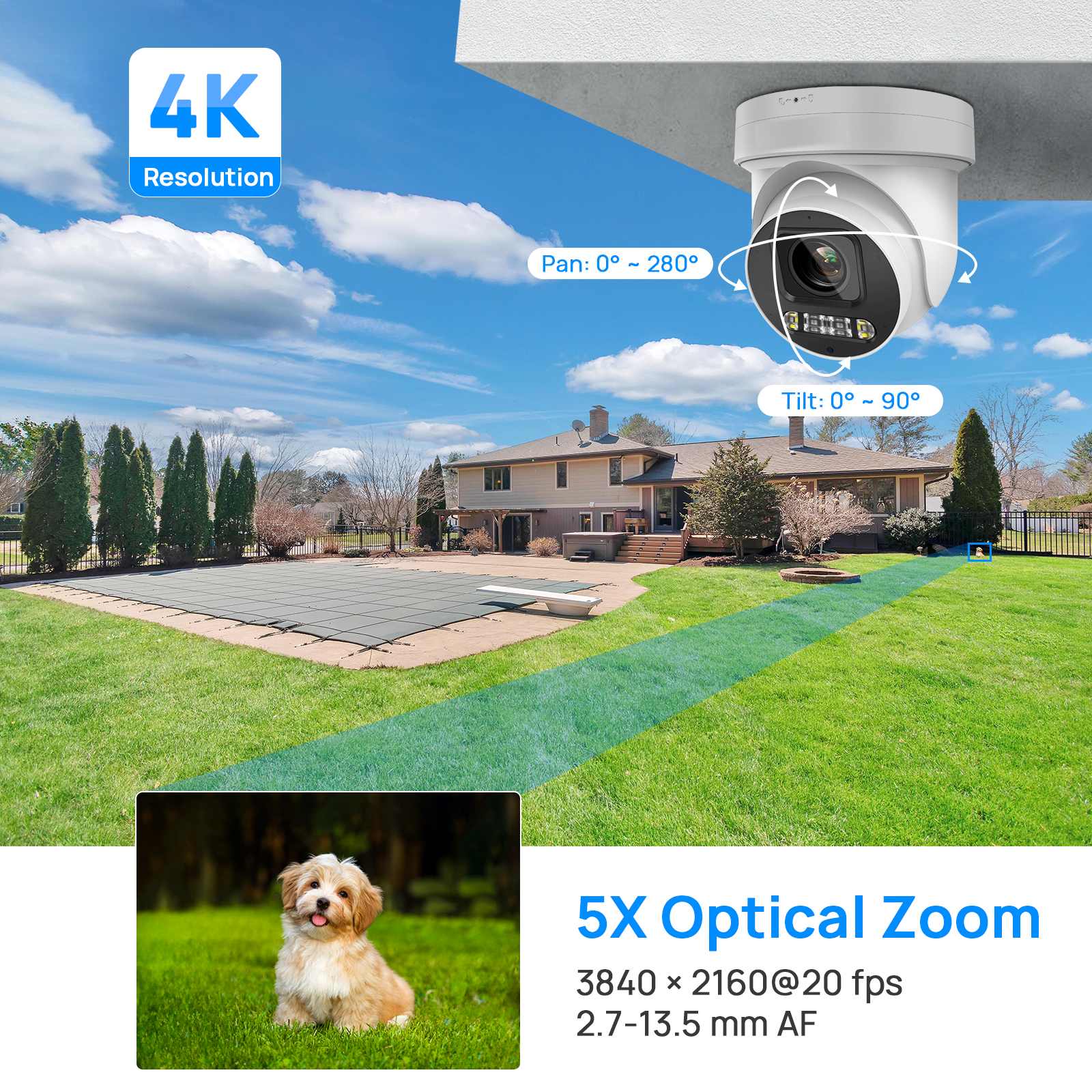 Vikylin PTZ 5X Optical Zoom 8M - Smart Home Microsoft recension och pris