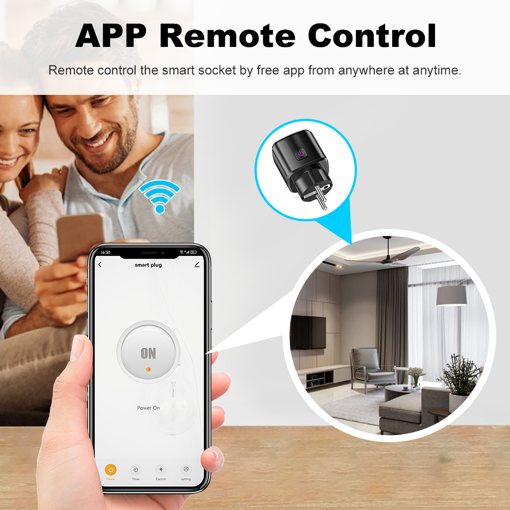 Smart 20A EU Plug WiFi+Bluetoo - Smart Home Energy Monitor recension och pris