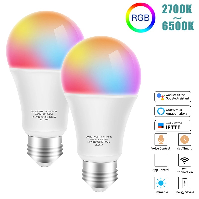 E27 WiFi Smart LED Bulb RGBCW  - Voice Control Light Bulb recension och pris