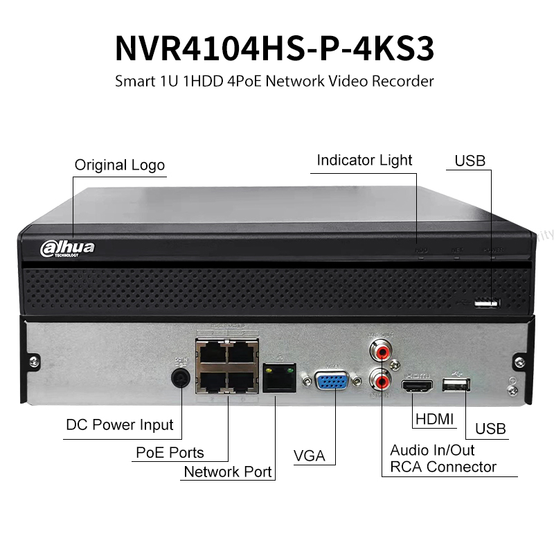 Dahua 4 8 POE 4K Network Video - Smart Home Microsoft recension och pris