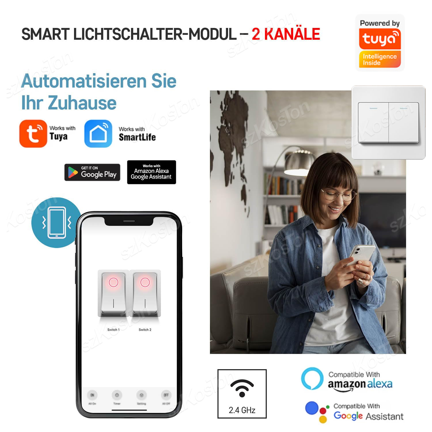 16A Tuya WiFi Smart Switch Mod - Smart Home Web recension och pris