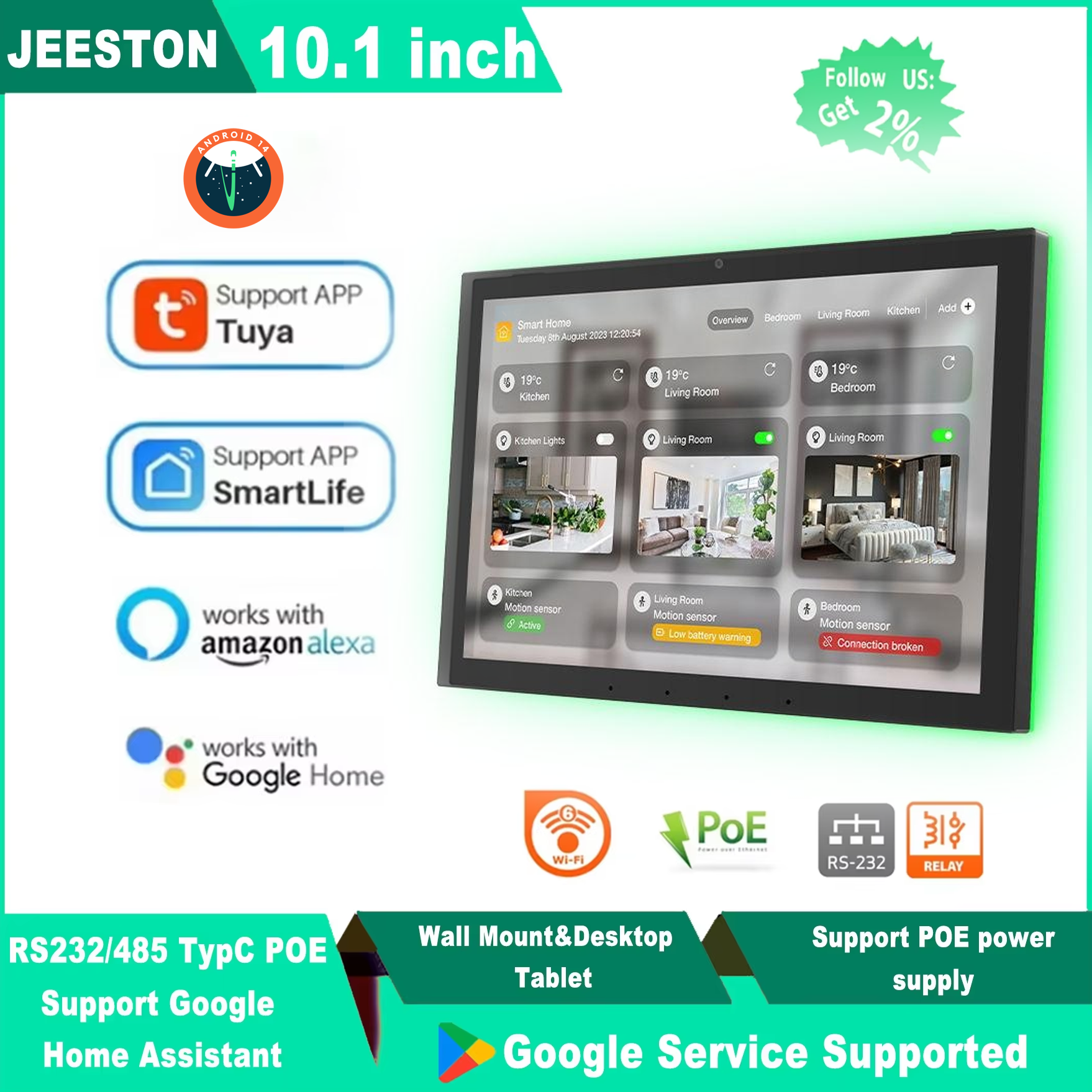 Fast 10.1 Inch Proximity Sendo - Smart Home X10 recension och pris