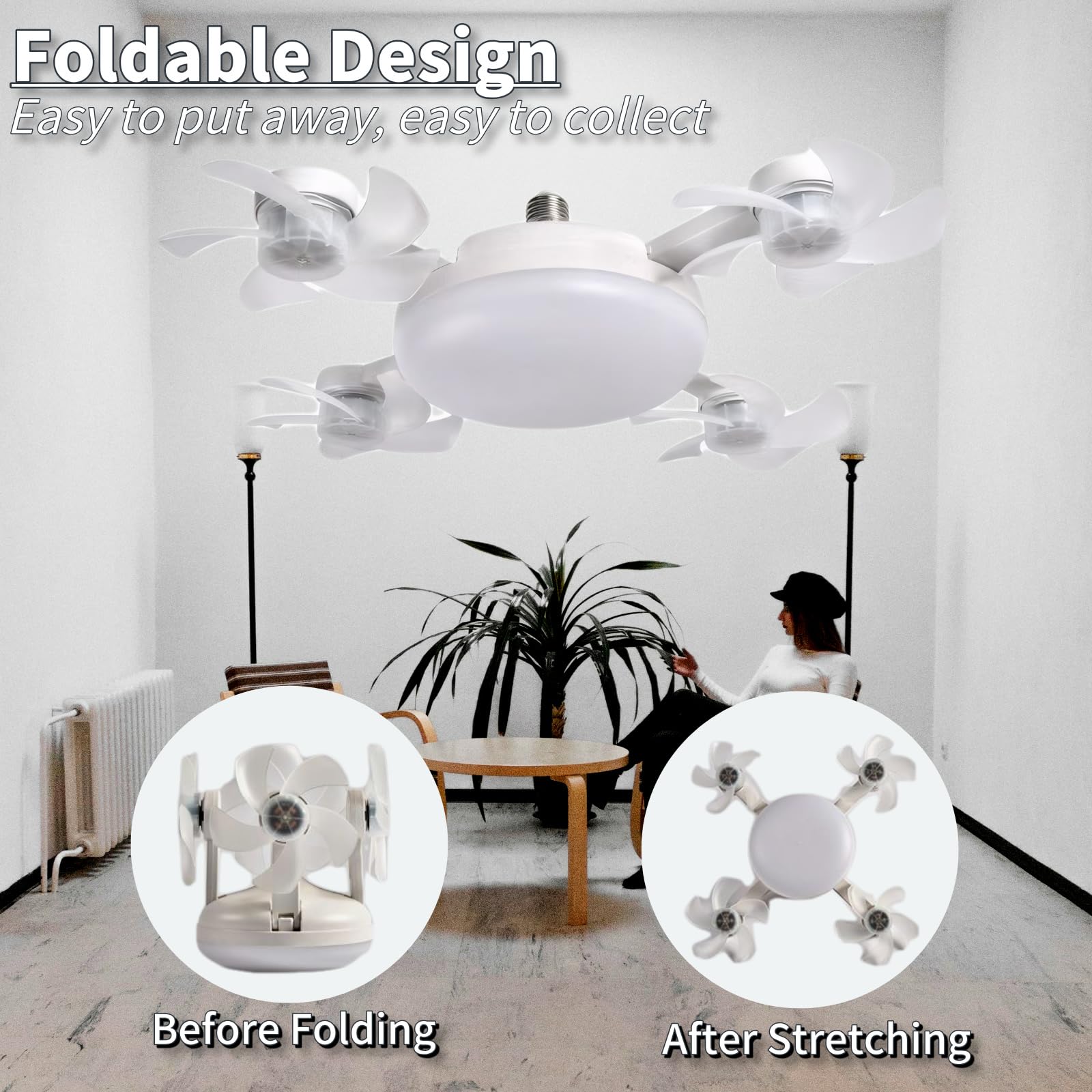 Screw in Ceiling Fan with Remo - Voice Control Light Bulb recension och pris