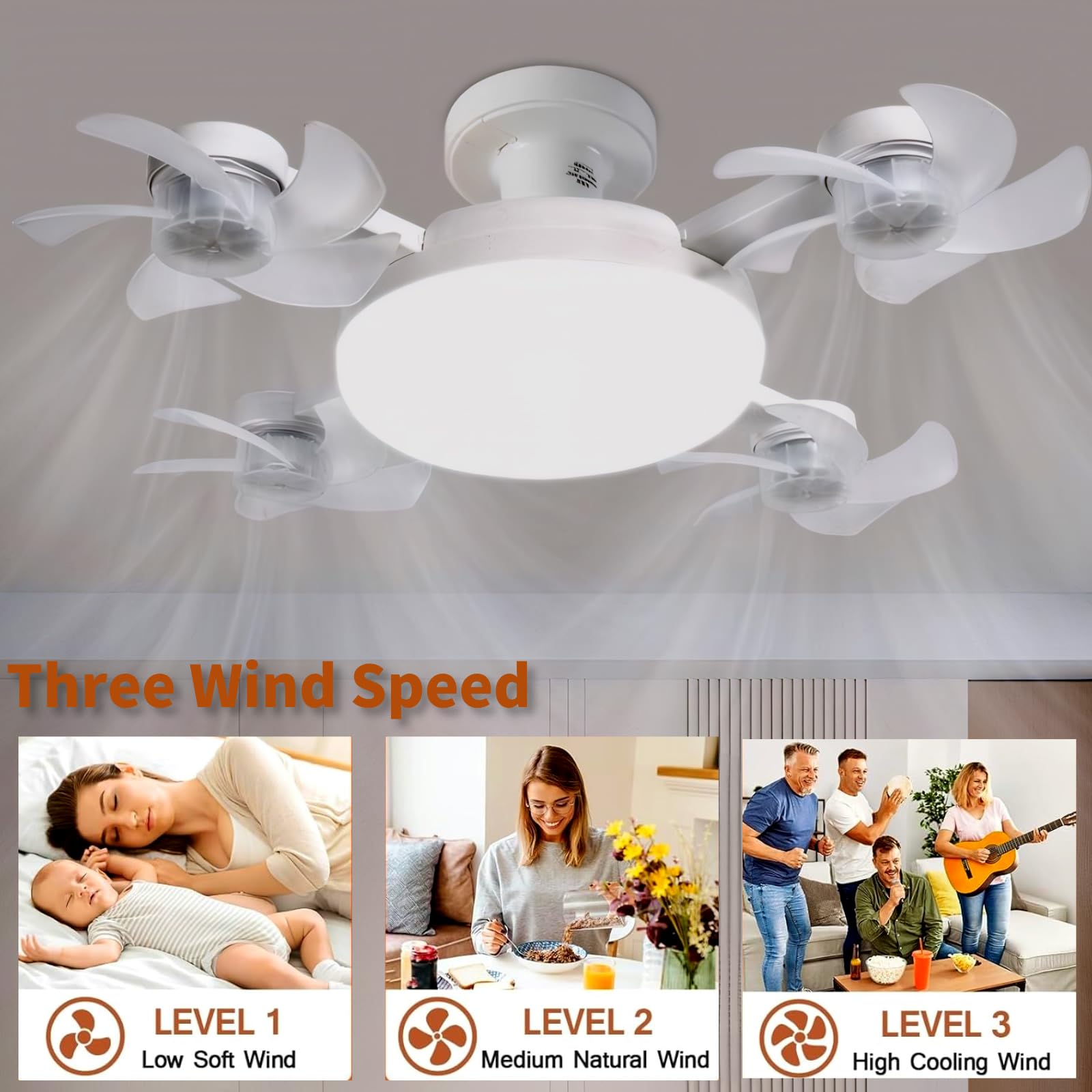 Screw in Ceiling Fan with Remo - Voice Control Light Bulb recension och pris