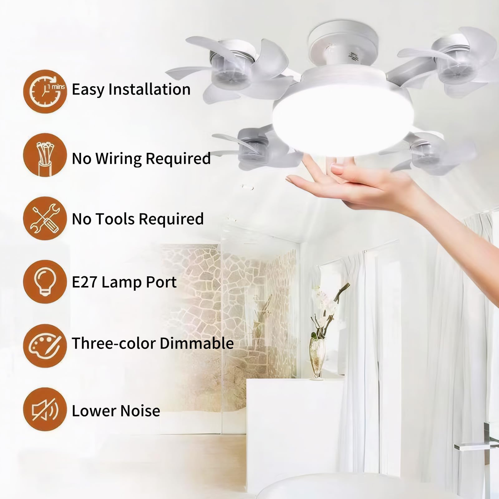 Screw in Ceiling Fan with Remo - Voice Control Light Bulb recension och pris