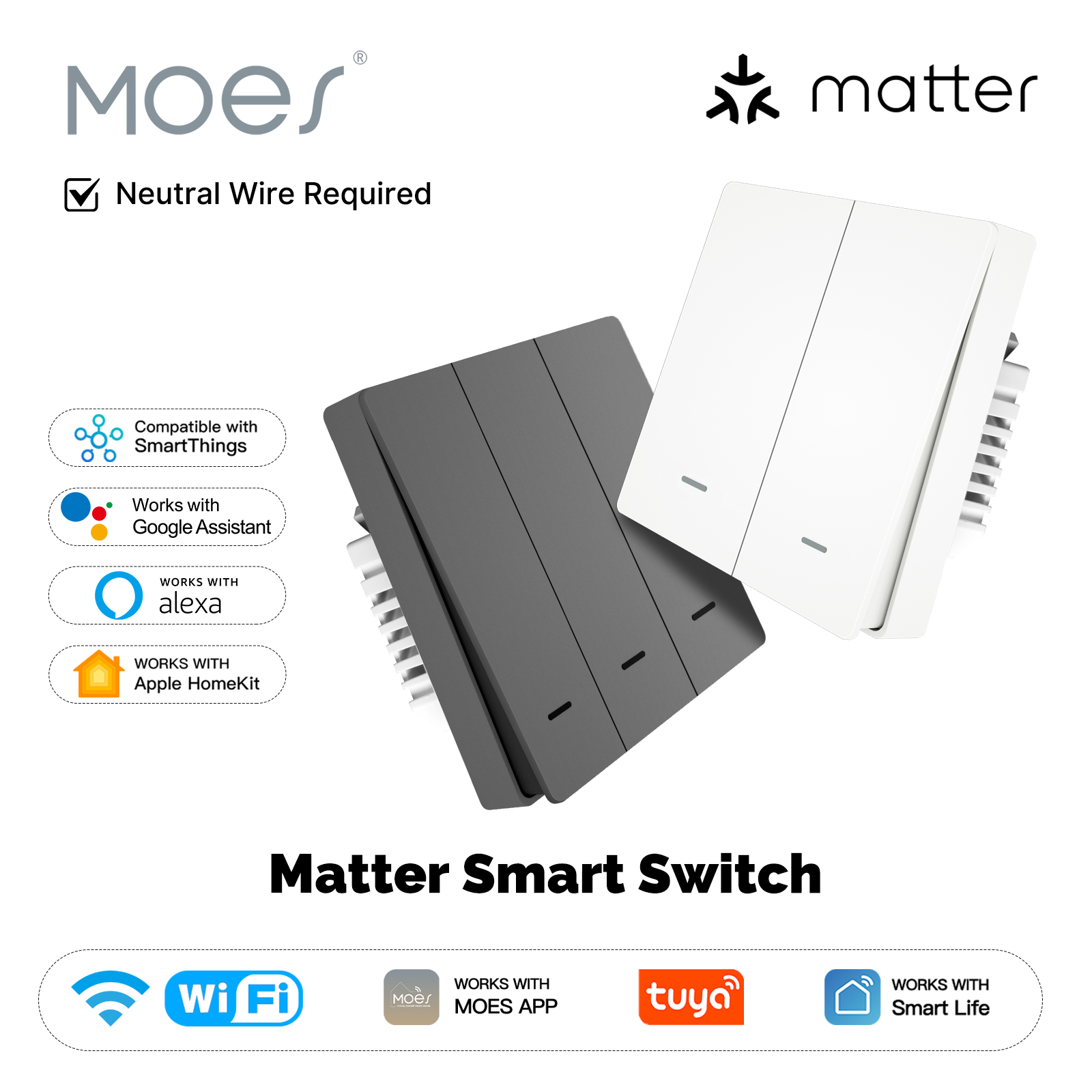 MOES Matter Tuya WiFi Smart Li - Smart Home Web recension och pris
