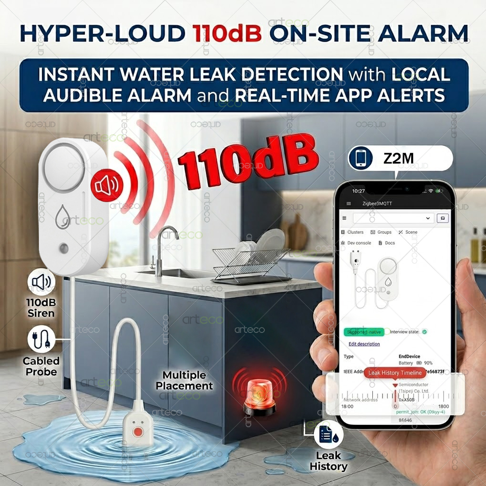 Zigbee Water Leak Detector Sma - Smart Home Green recension och pris