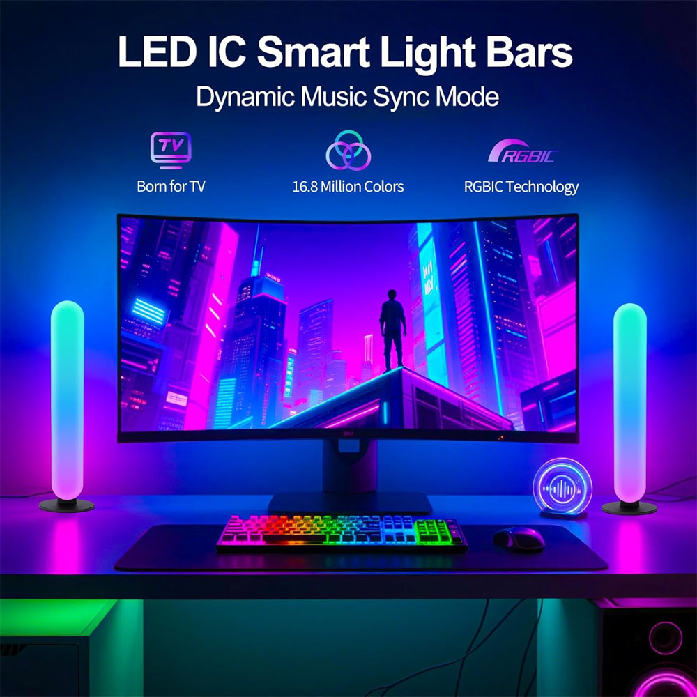 1/2/3Pcs Smart LED Light Bar,1 - Voice Control Light Bulb recension och pris