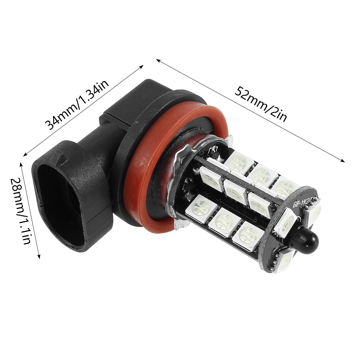 2PCS 27 LED Car Fog Lights H8/ - Voice Control Light Bulb recension och pris