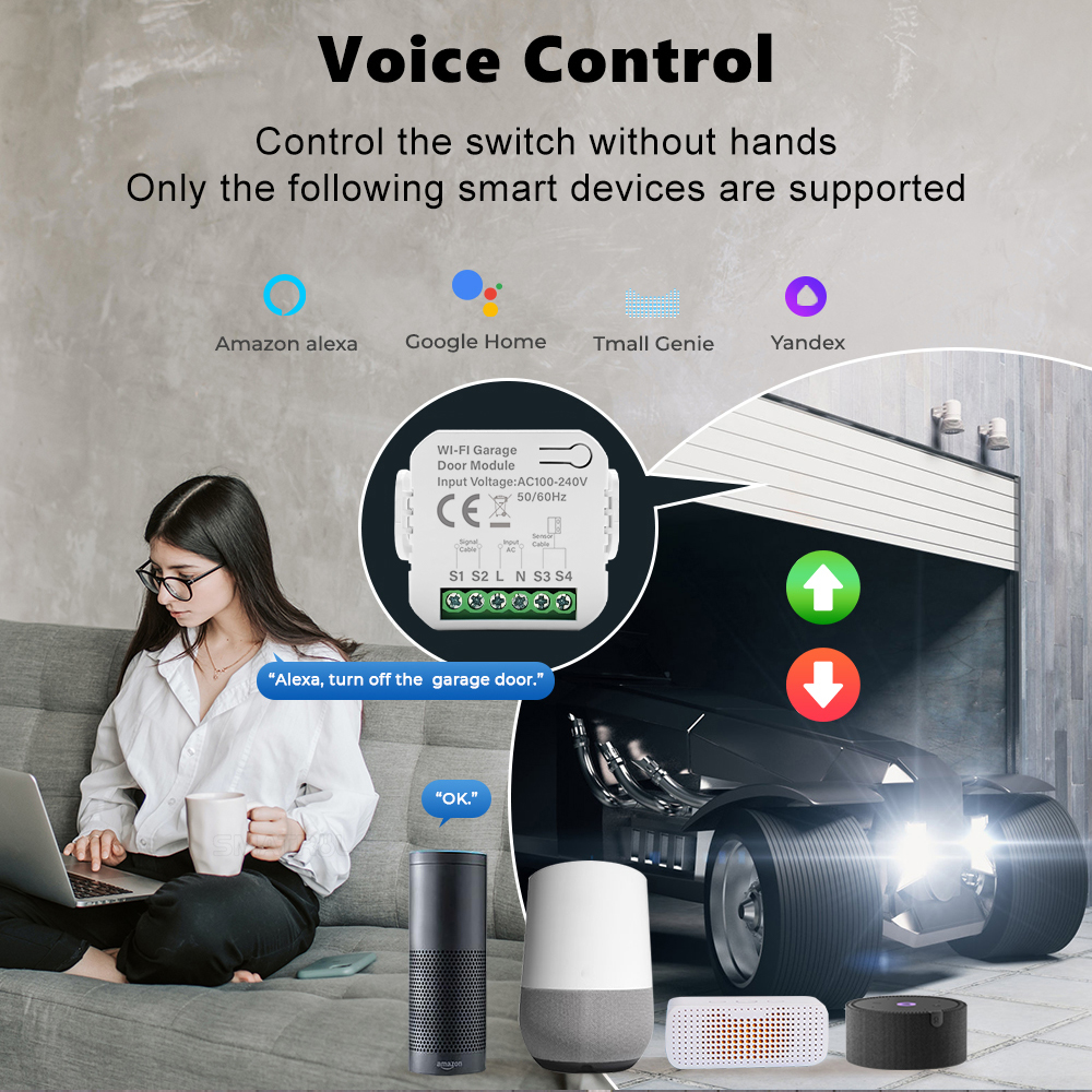 Smart Tuya WiFi Garage Door Sw - Smart Garage Door Opener recension och pris