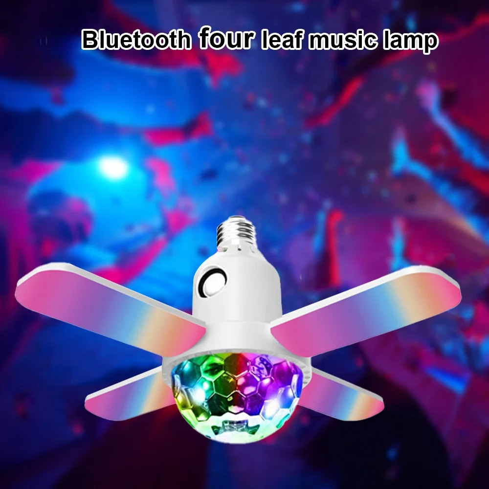 E27 LED Bulb Fan Four-leaf Bla - Voice Control Light Bulb recension och pris