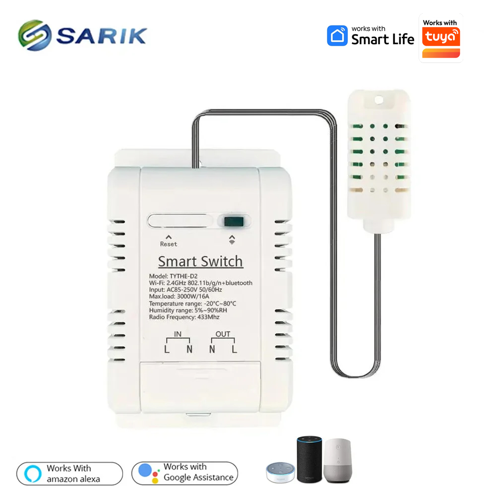 Work with tuya 16A 3000W WiFi  - Smart Home Energy Monitor recension och pris