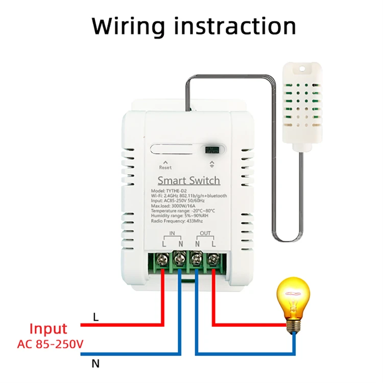 Work with tuya 16A 3000W WiFi  - Smart Home Energy Monitor recension och pris