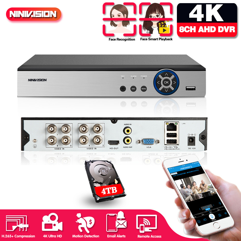 NINIVISION 8CH 4K AHD DVR AI H - Smart Home Microsoft recension och pris