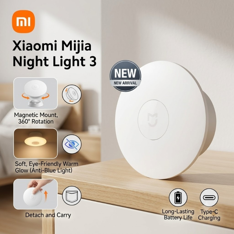 Xiaomi Night Light 3 Rechargea - Smart Home Zestaw recension och pris