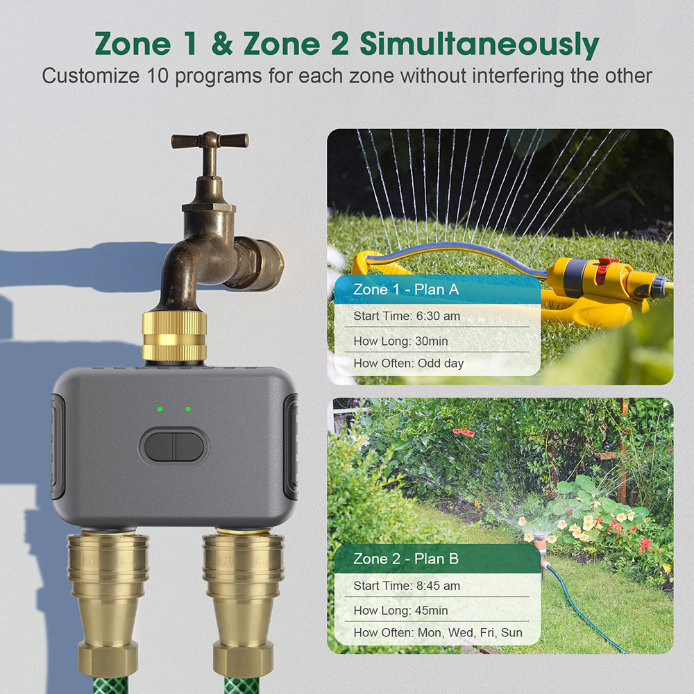 Tuya 2 Zone Watering Timer Gar - Smart Home System recension och pris